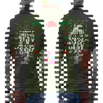 Christmas In July Squad Summer Vacation Men's T-shirt Back Print | Mazezy