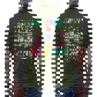 Christmas In July Christmas Summer Xmas Men's T-shirt Back Print | Mazezy