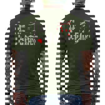 The Dogfather Dog Dad Fathers Day And Christmas Men's T-shirt Back Print - Monsterry
