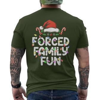 Forced Family Fun Christmas Pajamas Men's T-shirt Back Print - Thegiftio UK