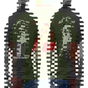 Santa's Favorite ソフトウェア開発者 面白いクリスマスサンタ メンズTシャツ バックプリント - Kawaiitshirt