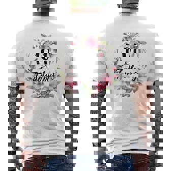 101歳&素晴らしいフローラルパーティーハッピー101歳の誕生日 メンズTシャツ バックプリント - Kawaiitshirt