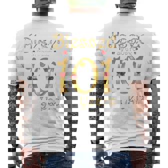 101歳の101歳の誕生日パーティの女王に祝福 長袖tシャツ メンズTシャツ バックプリント - Kawaiitshirt