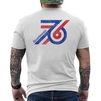1976 Bicentennial America Freedom Logo Patriotic 70S Usa 250 Men's T-shirt Back Print - Thegiftio UK