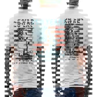 250 Years America Anniversary 1776 2026 Statue Of Liberty Men's T-shirt Back Print - Monsterry