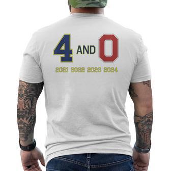 4 -0 Michigan 4 And 0 Michigan Men's T-shirt Back Print - Thegiftio UK