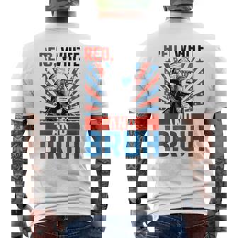 4Th July Red White And Bruh Men's T-shirt Back Print - Thegiftio
