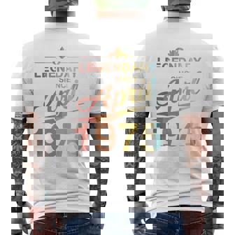 50Th Birthday 1975年4月生まれ 50歳 ヴィンテージ 長袖tシャツ メンズTシャツ バックプリント - Kawaiitshirt