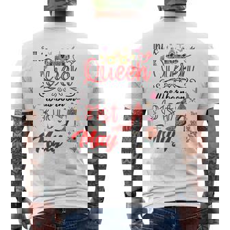 5月31日 誕生日 この女王は5月31日に生まれました メンズTシャツ バックプリント - Kawaiitshirt