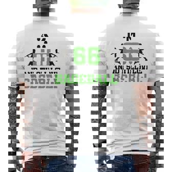 66歳の誕生日 野球 66歳 野球選手 誕生日 メンズTシャツ バックプリント - Kawaiitshirt