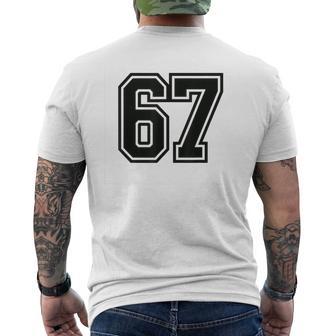 67 Meme Six Seven 6 7 Meme 6 7 Men's T-shirt Back Print - Thegiftio UK