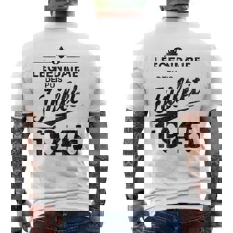 80E Anniversaire Né En Juillet 1945Intage 80 Ans D'âge T-shirt imprimé au dos - Cadeauxyz