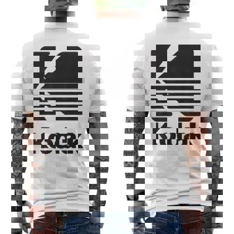 80年代ヴィンテージコダックロゴ ブラック メンズTシャツ バックプリント - Kawaiitshirt