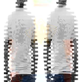 90S Y2k Cute Scary Scared Tomcat Cat Men's T-shirt Back Print - Thegiftio