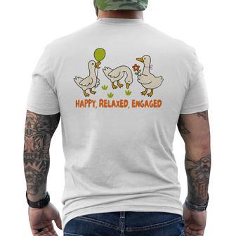 Aba Squad Behavior Analyst Silly Goose Happy Relaxed Engaged Men's T-shirt Back Print - Thegiftio UK