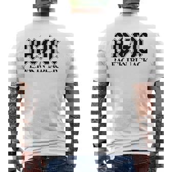 AcDcロックミュージックバンドバックブラックロゴ。 メンズTシャツ バックプリント - Kawaiitshirt