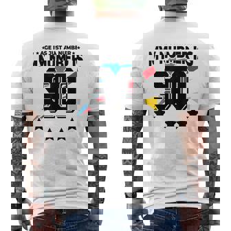 Age Is Just Number スポーツ 90歳 面白い 90歳の誕生日 メンズTシャツ バックプリント - Kawaiitshirt