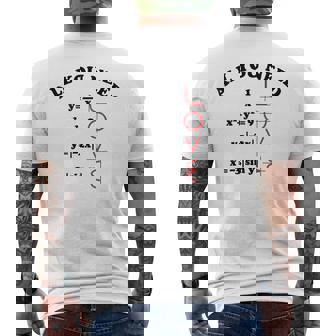 All You Need Is Love 数学グラフ方程式 黒文字 メンズTシャツ バックプリント - Kawaiitshirt