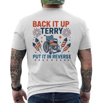 American Flag Back It Up Terry Put It In Reverse 4Th Of July Men's T-shirt Back Print - Thegiftio UK