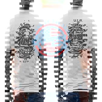American Land Of The Free Because Of The Brave Usa Flag Men's T-shirt Back Print - Thegiftio UK