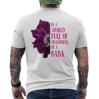 Anemone World Full Of Grandmas Be Baba Grandmas Men's T-shirt Back Print - Thegiftio UK