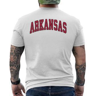 Arkansas Ar Vintage Athletic Sports Style 80S 90S Men's T-shirt Back Print - Thegiftio UK