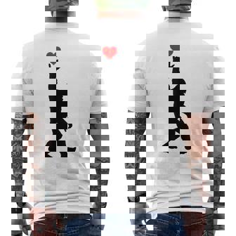 Asl Bigfoot I Love Youign Language Bigfoot I Love You Asl メンズTシャツ バックプリント - Kawaiitshirt