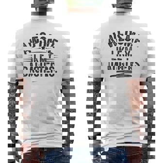 Awesome Like My Daughters Fathers Day Dad Men's T-shirt Back Print - Monsterry