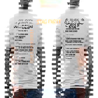 Bachelors Party Checklisttag Do Party Camiseta Hombre Estampado Espalda - Regaloses