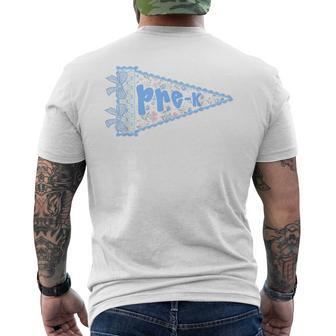 Back To School Preppy Pennant Flag Pre-K Coquette Bow Men's T-shirt Back Print - Thegiftio UK