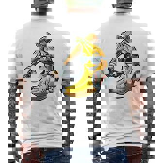 Banana Playing Baseball Fruit Lover Baseball Sports Player Men's T-shirt Back Print - Thegiftio