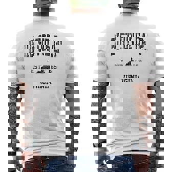 Bigtone Gap バージニアa ビンテージ スポーツデザイン ブラックプリント メンズTシャツ バックプリント - Kawaiitshirt