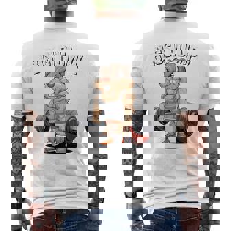 Bissi Pumpi Gym Fitness Meme Bobr Bissi Pumpi Bober メンズTシャツ バックプリント - Kawaiitshirt