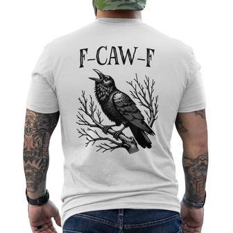 Black Crow Cawing Pun Black Bird Raven Fcawf Crow Men's T-shirt Back Print - Thegiftio UK