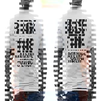 Black Tank Maintenance Supervisor Rv Father's Day Men's T-shirt Back Print | Mazezy