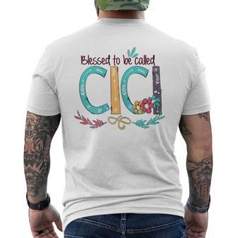 Blessed To Be Called Cici Colorful-Grandma Men's T-shirt Back Print - Thegiftio UK
