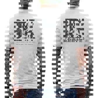 Bmxビンテージバイクファンの贈り物少年少女自転車bmx メンズTシャツ バックプリント - Kawaiitshirt