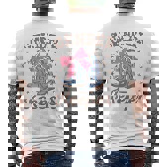 Boots Or Bows Gender Keeper Of The Gender Reveal Family Men's T-shirt Back Print - Thegiftio UK