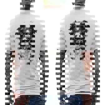 Border Collie Border Collie Illustrazione Per Animali Domestici T-shirt da uomo con stampa posteriore - Novitaregali