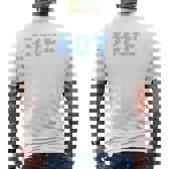 Boy Dad Est 2025 Baby Reveal New Boy Daddy First Fathers Day Men's T-shirt Back Print - Monsterry