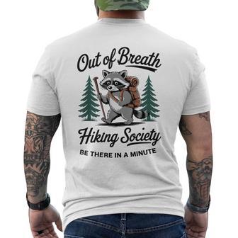 Out Of Breath Hiking Society Hiking Men's T-shirt Back Print - Thegiftio UK