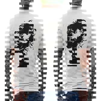 Bride Of Frankenstein Silhouette Halloween Costume Men's T-shirt Back Print - Thegiftio