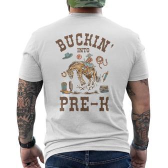 Burkin' Into Preschool Western Cowboy Pre-K Squad Men's T-shirt Back Print - Thegiftio UK