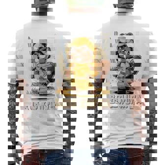 Bóbr Kurwa サムライ 日本人 ボーバー クルワ ポーランド語 ミーム ボブル メンズTシャツ バックプリント - Kawaiitshirt