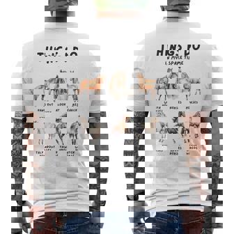 Caballos Cosas Que Hago En Mi Tiempo Libre Camiseta Hombre Estampado Espalda - Regaloses