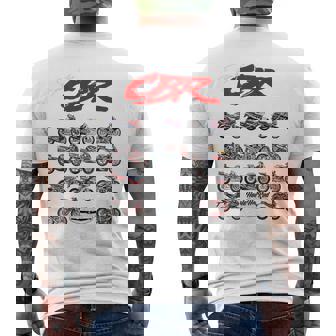 Cbr、オートバイ、バイク、バイカー、スポーツバイクの進化。 メンズTシャツ バックプリント - Kawaiitshirt