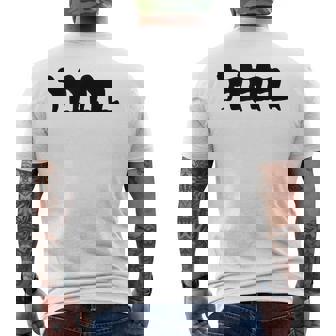 Centipede Humor Human Centiped Parody Horor メンズTシャツ バックプリント - Kawaiitshirt