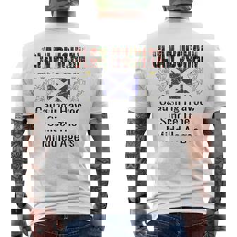 Clan Buchan Tartancottish Family Namecotland Pride メンズTシャツ バックプリント - Kawaiitshirt