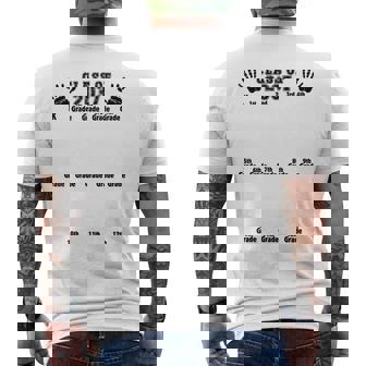 Class Of 2037 Grow With Me 手形 幼稚園 12年生 メンズTシャツ バックプリント - Kawaiitshirt