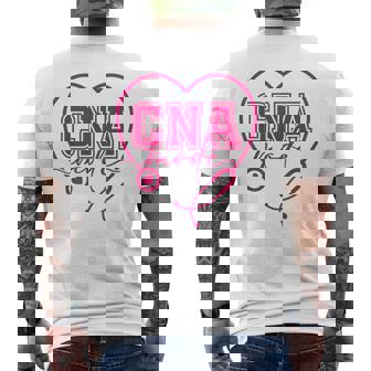 Cna認定看護助手患者ヘルスケア ピンク メンズTシャツ バックプリント - Kawaiitshirt